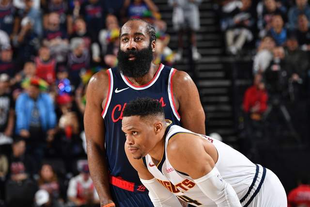 5月2日NBA季后赛首轮G6：快船哈登46分钟爆砍28分拖入抢七