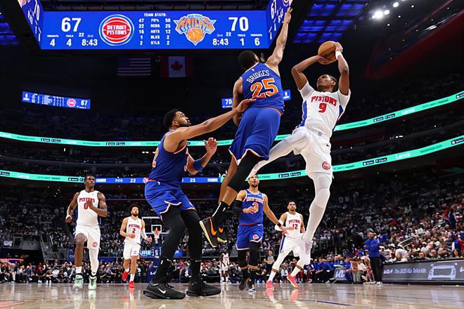 NBA 季后赛尼克斯胜活塞晋级，奥萨尔-汤普森表现出色数据亮眼