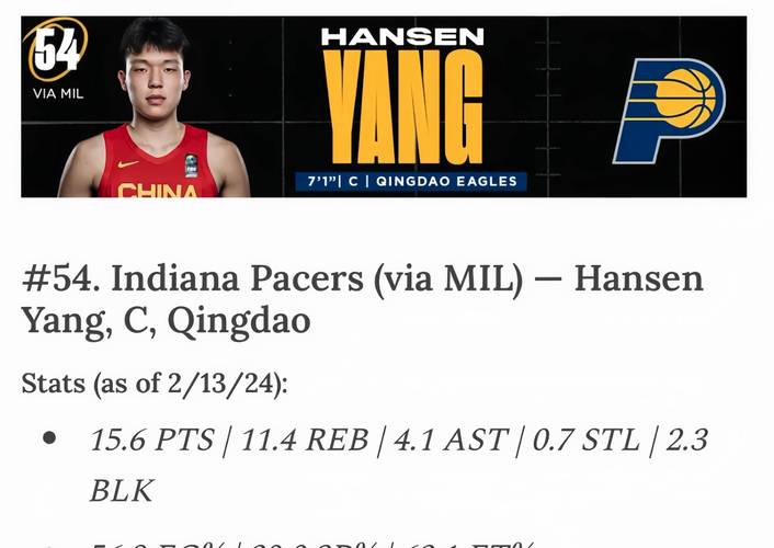 北京时间5月3日NBA联合试训大名单公布，杨瀚森参加提升顺位机会大