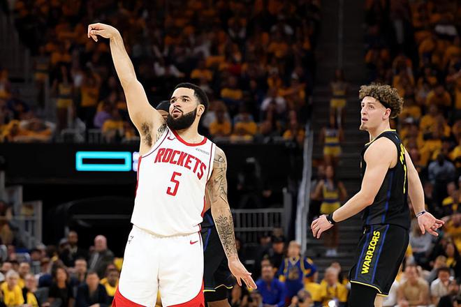NBA 季后赛火箭胜勇士扳平总比分，范弗利特强势砍下准三双