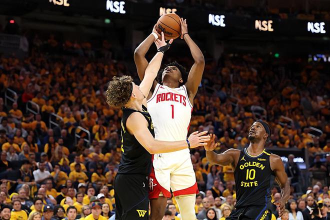 NBA 季后赛火箭胜勇士扳平比分，阿门 - 汤普森表现可圈可点