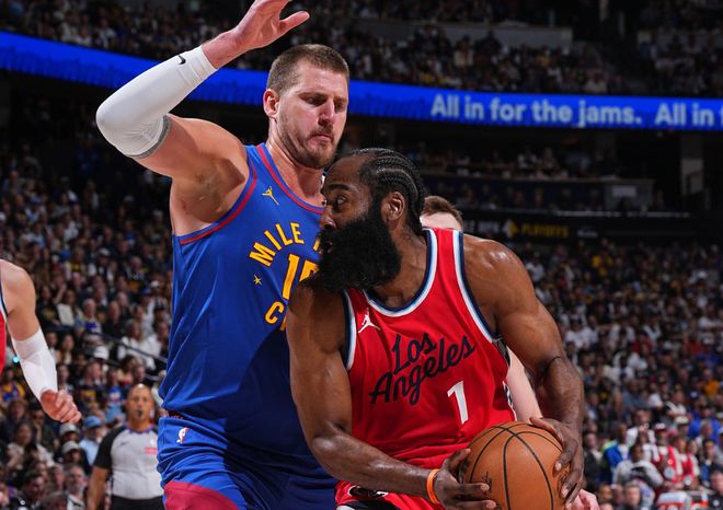 5月4日NBA季后赛抢七：掘金淘汰快船晋级，哈登下半场一分未得