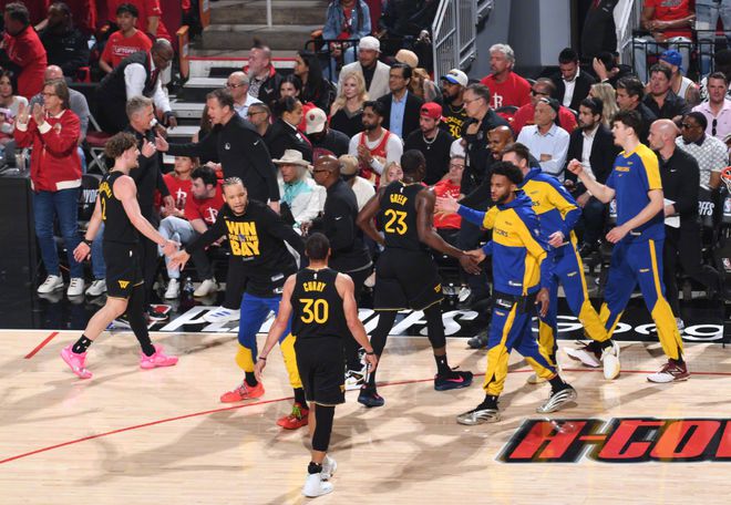 5月5日NBA季后赛首轮火箭勇士抢七大战，科尔首次低头压力大