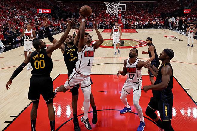 NBA 季后赛：金州勇士胜休斯顿火箭，塔里 - 伊森表现欠佳止步首轮
