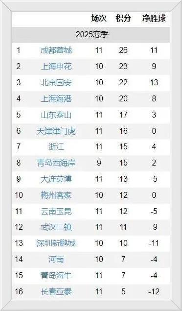 中超焦点大战：成都蓉城激战浙江队，榜首之位风云变幻