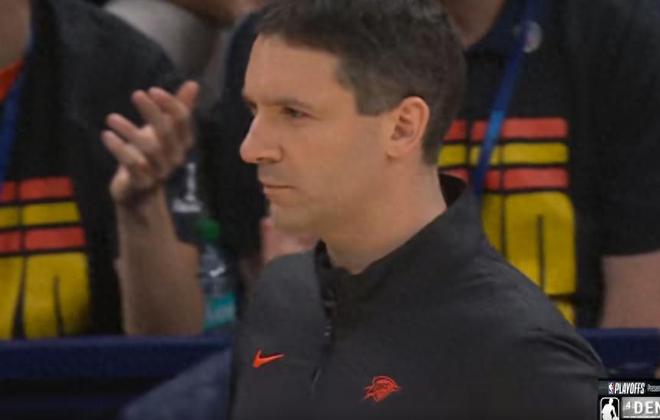 5月6日NBA季后赛西部半决赛首战，雷霆队119-121遭三分绝杀大逆转0-1落后