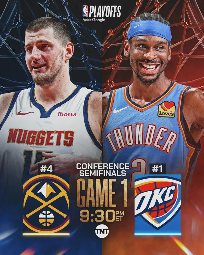 5月6日NBA季后赛西部半决赛G1，雷霆主场激战掘金详情