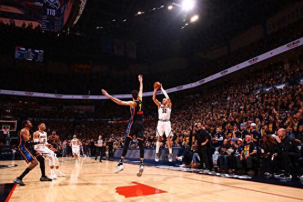 5月6日NBA季后赛西部半决赛，掘金客场险胜雷霆先下一城