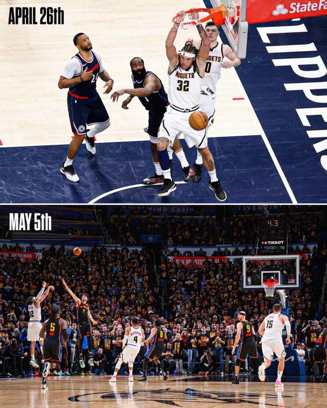 NBA 季后赛东西部半决赛激战正酣，掘金绝杀引关注，系列赛形势受热议