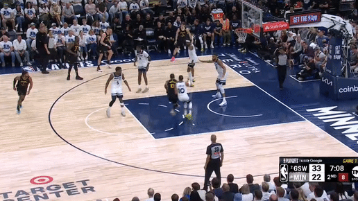 5月7日NBA季后赛西部半决赛G1：森林狼主场惜败勇士大比分0-1落后