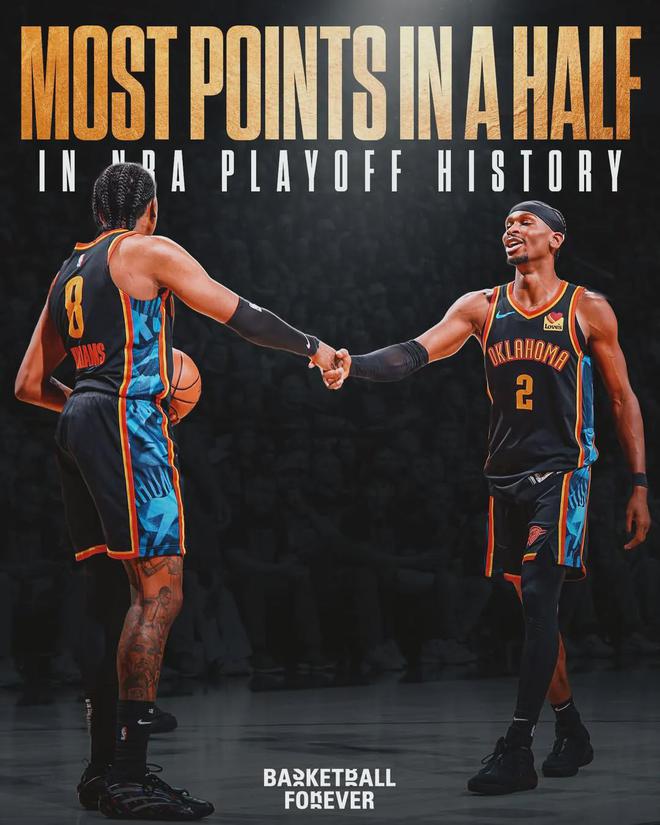 5月8日NBA季后赛西部半决赛G2：雷霆主场激战掘金，首节大比分领先