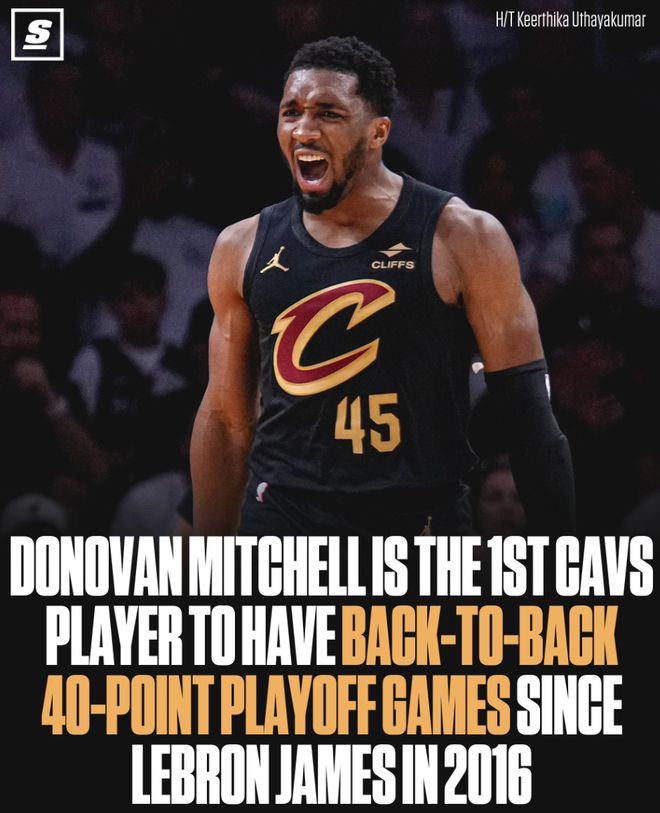 5月10日NBA季后赛次轮：骑士扳回一城，米切尔43+9+5成关键