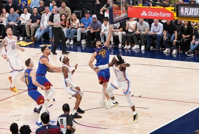5月10日NBA季后赛西部半决赛：掘金主场激战加时胜雷霆，大比分2-1领先
