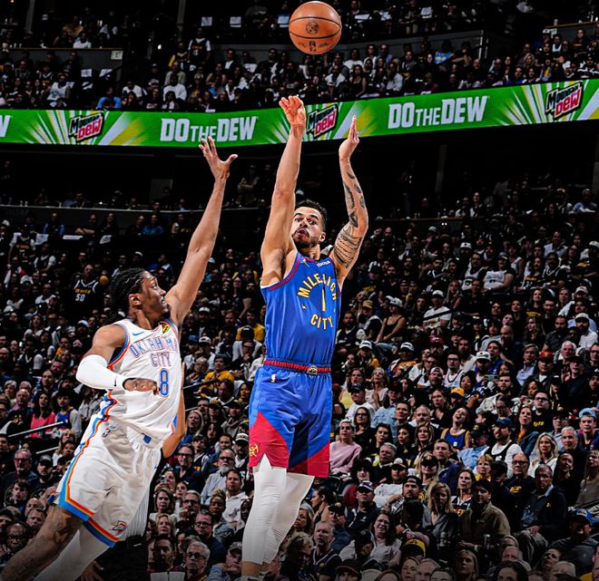 5月10日NBA赛事：丹佛掘金胜俄城雷霆，小波特带伤爆发