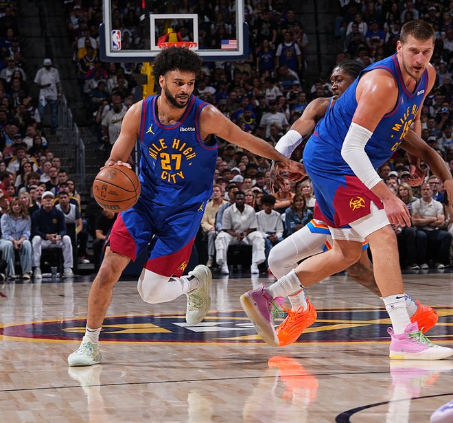5月10日NBA季后赛：掘金主场加时113-104逆转雷霆，大比分2-1反超