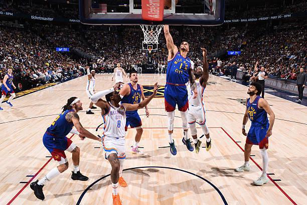 NBA西部半决赛G3：掘金胜雷霆，小迈克尔-波特状态大反弹