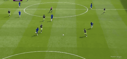 英超第34轮切尔西1-0埃弗顿，杰克逊破门终结13场球荒，蓝军暂升至第四