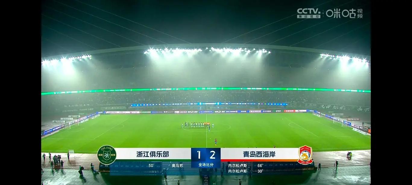 北京时间4月27日20点中超第9轮：浙江队2-1战胜青岛西海岸详情