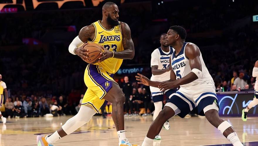 NBA季后赛湖人VS森林狼G4激战，紫金军团客场力争扳平比分